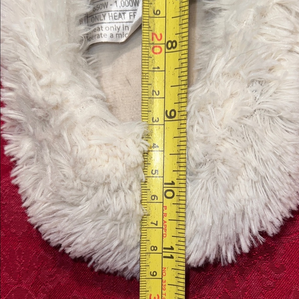 Cozy White Fuzzy Slippers Microwaveable Heated - Picture 8 of 8